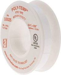 Value Collection - 1/4" Wide x 520" Long General Purpose Pipe Repair Tape - -400 to 550°F, White - Strong Tooling