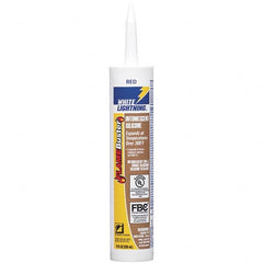 White Lightning - 10 oz Cartridge Red RTV Silicone Caulk - -14 to 230°F Operating Temp - Strong Tooling