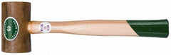 Garland - 1/2 Lb Head Weighted Rawhide Hammer - 9" Long Wood Handle - Strong Tooling