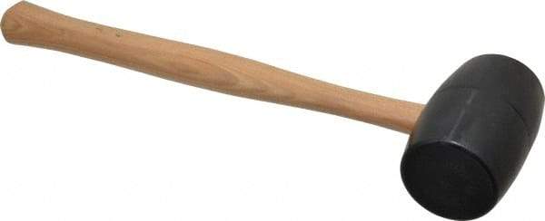 Garland - 1-3/16 Lb Head Rubber Mallet - 15-3/4" OAL, 13-1/2" Long Wood Handle - Strong Tooling