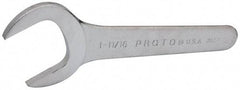 Proto - 1-11/16" Standard Service Open End Wrench - 7-5/8" OAL, Single End, Satin Finish, 30° Head Angle - Strong Tooling