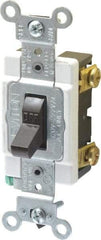 Leviton - 1 Pole, 120 to 277 VAC, 15 Amp, Commercial Grade, Toggle, Wall and Dimmer Light Switch - 1.31 Inch Wide x 4.06 Inch High - Strong Tooling