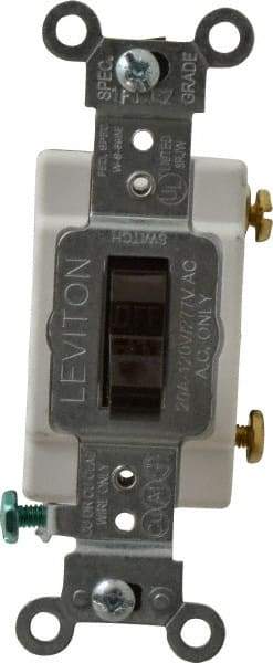 Leviton - 1 Pole, 120 to 277 VAC, 20 Amp, Commercial Grade, Toggle, Wall and Dimmer Light Switch - 1.31 Inch Wide x 4.06 Inch High - Strong Tooling