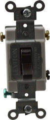 Leviton - 3 Pole, 120 to 277 VAC, 15 Amp, Commercial Grade, Toggle, Wall and Dimmer Light Switch - 1.31 Inch Wide x 4.06 Inch High - Strong Tooling