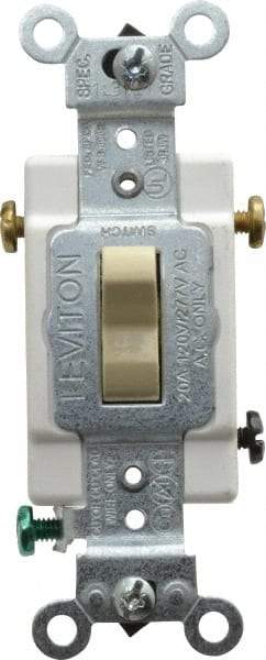 Leviton - 3 Pole, 120 to 277 VAC, 20 Amp, Commercial Grade, Toggle, Wall and Dimmer Light Switch - 1.31 Inch Wide x 4.06 Inch High - Strong Tooling