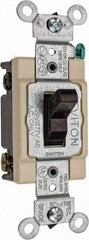 Leviton - 4 Pole, 120 to 277 VAC, 20 Amp, Commercial Grade, Toggle, Wall and Dimmer Light Switch - 1.31 Inch Wide x 4.06 Inch High - Strong Tooling