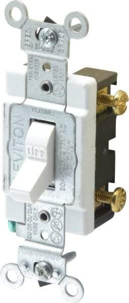 Leviton - 1 Pole, 120 to 277 VAC, 20 Amp, Commercial Grade, Toggle, Wall and Dimmer Light Switch - 1.31 Inch Wide x 4.06 Inch High - Strong Tooling