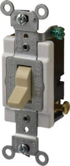 Leviton - 3 Pole, 120 to 277 VAC, 20 Amp, Commercial Grade, Toggle, Wall and Dimmer Light Switch - 1.31 Inch Wide x 4.06 Inch High - Strong Tooling