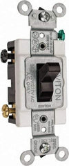 Leviton - 3 Pole, 120 to 277 VAC, 20 Amp, Commercial Grade, Toggle, Wall and Dimmer Light Switch - 1.31 Inch Wide x 4.06 Inch High - Strong Tooling