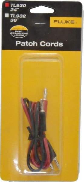 Fluke - Black/Red Electrical Test Equipment Patch Cord Set - Use with Test Equipment - Strong Tooling