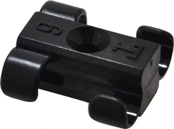 Midwest Control - 1/4 to 5/16 Hose OD, Multitube Holder - Black, 2 Slots, 0.8" OAL, 0.12" Mounting Hole, For Use With Tubes, Wires, Hose & Pipe - Strong Tooling