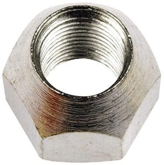 Dorman - 9/16-18 Zinc Finish Open Wheel Nut - 7/8" Hex, 3/4" OAL, 60° Seat Angle - Strong Tooling