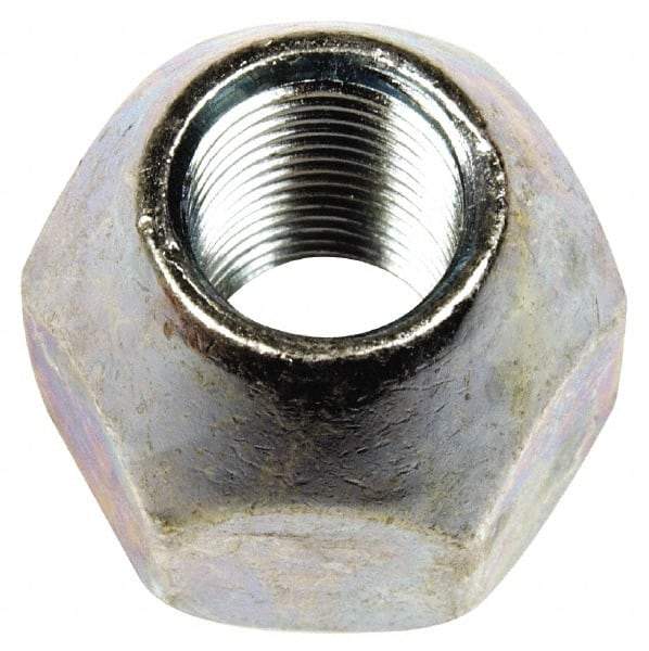 Dorman - 9/16-18 Black Oil Quench Finish Open Wheel Nut - 1-1/16" Hex, 31/32" OAL, 60° Seat Angle - Strong Tooling