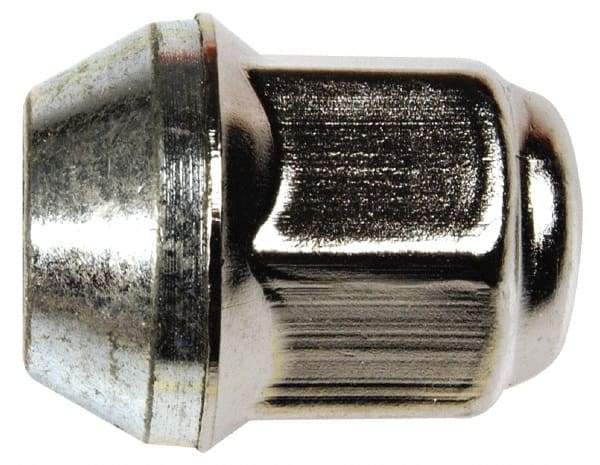 Dorman - M12-1.5 Stainless Finish Capped Wheel Nut - 19mm Hex, 31mm OAL, 60° Seat Angle - Strong Tooling