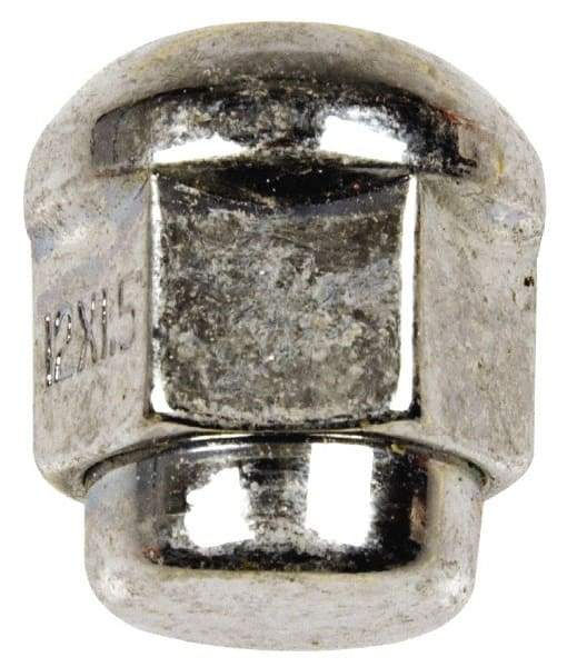 Dorman - M12-1.5 Chrome Finish Capped Wheel Nut - 19mm Hex, 24.5mm OAL, 60° Seat Angle - Strong Tooling