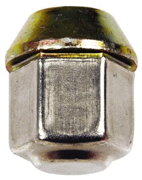 Dorman - 1/2-20 Stainless Finish Capped Wheel Nut - 3/4" Hex, 1-1/16" OAL, 60° Seat Angle - Strong Tooling