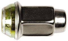 Dorman - 1/2-20 Stainless Finish Capped Wheel Nut - 3/4" Hex, 1-5/8" OAL, 60° Seat Angle - Strong Tooling