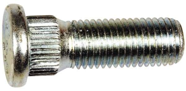 Dorman - M12-1.5 Serrated Bolt Wheel Stud - 14.35mm Knurl, 37.5mm OAL, 7mm Shoulder Length - Strong Tooling