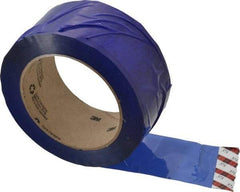 3M - 2" x 110 Yd Blue Rubber Adhesive Sealing Tape - Polypropylene Film Backing, 1.9 mil Thick, 44 Lb Tensile Strength, Series 371 - Strong Tooling