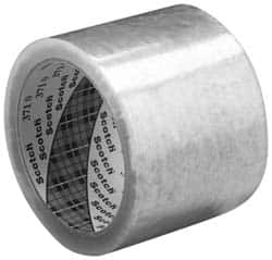 3M - 2" x 55 Yd Clear Rubber Adhesive Sealing Tape - Polypropylene Film Backing, 1.9 mil Thick - Strong Tooling