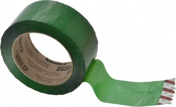 3M - 2" x 110 Yd Green Rubber Adhesive Sealing Tape - Polypropylene Film Backing, 1.9 mil Thick, 44 Lb Tensile Strength, Series 371 - Strong Tooling