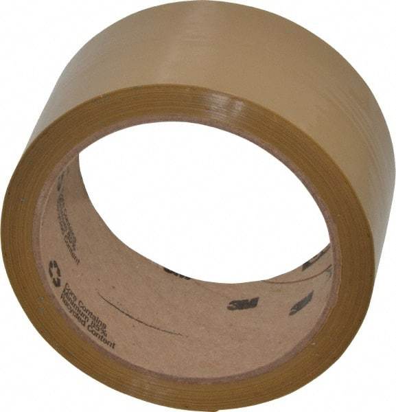 3M - 2" x 55 Yd Natural (Color) Rubber Adhesive Sealing Tape - Polypropylene Film Backing, 1.9 mil Thick, 44 Lb Tensile Strength, Series 371 - Strong Tooling