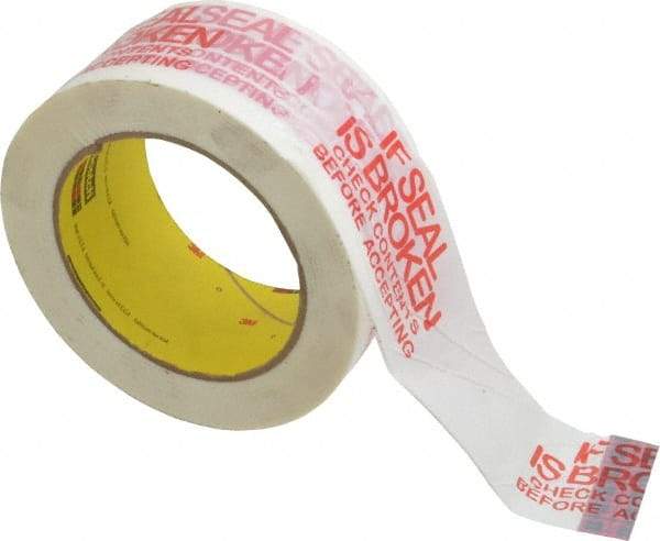 3M - 2" x 110 Yd Red & White Rubber Adhesive Sealing Tape - Polypropylene Film Backing, 1.9 mil Thick, 44 Lb Tensile Strength, Series 3771 - Strong Tooling