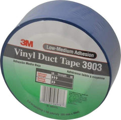 3M - 2" x 50 Yds Blue Duct Tape - 6.5 mil, Rubber Adhesive, Vinyl Backing, 12.6 Lb/ln Tensile Strength, 200°F Max, Series 3903 - Strong Tooling