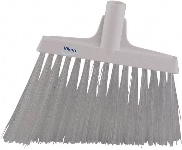 Vikan - 9-1/2" Wide, White Synthetic Bristles, Angled Broom - Strong Tooling