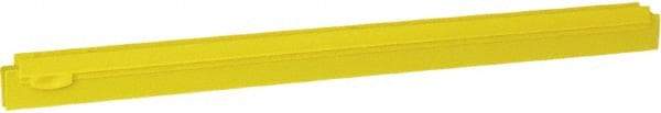 Vikan - 24" Rubber Blade Squeegee Refill - Double Edge, Yellow, Plastic Holder - Strong Tooling