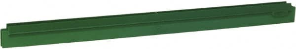 Vikan - 24" Rubber Blade Squeegee Refill - Double Edge, Green, Plastic Holder - Strong Tooling