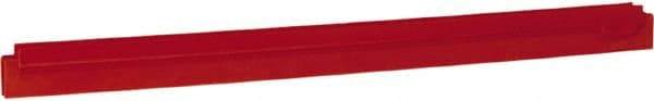 Vikan - 24" Rubber Blade Squeegee Refill - Double Edge, Red, Plastic Holder - Strong Tooling