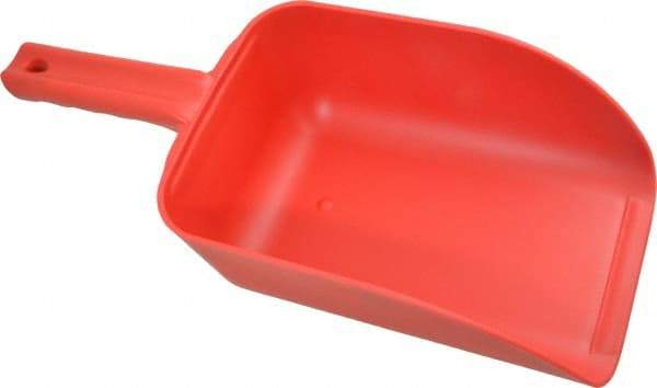 Remco - 82 oz Red Polypropylene Flat Bottom Scoop - 5.9" Wide x 3.3" Deep Bowl, 4-1/2" Handle Length, 15.1" OAL - Strong Tooling