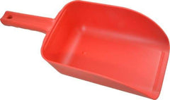 Remco - 82 oz Red Polypropylene Flat Bottom Scoop - 5.9" Wide x 3.3" Deep Bowl, 4-1/2" Handle Length, 15.1" OAL - Strong Tooling