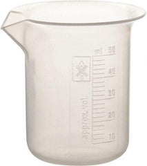 Dynalon Labware - 50 ml Polypropylene Griffin-Style Beaker - 2 ml Graduation, 1-39/64" Diam x 2-23/64" High - Strong Tooling