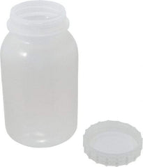 Bel-Art - 32 oz Wide-Mouth Bottle - Polypropylene, Translucent, 7" High x 3.9" Diam, 3/4" Cap - Strong Tooling