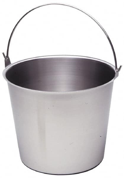 VOLLRATH - 4 Gal Tapered Cylinder Stainless Steel Pail - 10-1/8" High x 12" Diam - Strong Tooling