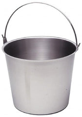 VOLLRATH - 4 Gal Tapered Cylinder Stainless Steel Pail - 10-1/8" High x 12" Diam - Strong Tooling