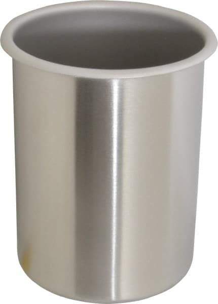 VOLLRATH - Round, Chrome Stainless Steel Food Storage Container - 6.8" High x 4.9" Wide - Strong Tooling