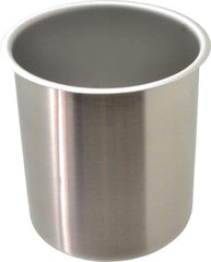 VOLLRATH - Round, Chrome Stainless Steel Food Storage Container - 7.3" High x 6.1" Wide - Strong Tooling