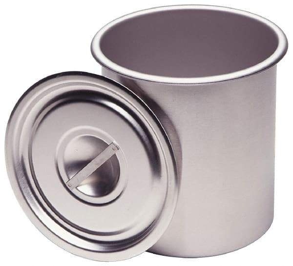 VOLLRATH - Round, Chrome Stainless Steel Food Storage Container - 10.9" High x 9" Wide - Strong Tooling