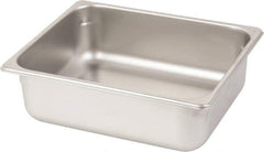 VOLLRATH - Rectangular, Chrome Stainless Steel Food Pan - 4" High x 10.4" Wide x 12.8" Long - Strong Tooling