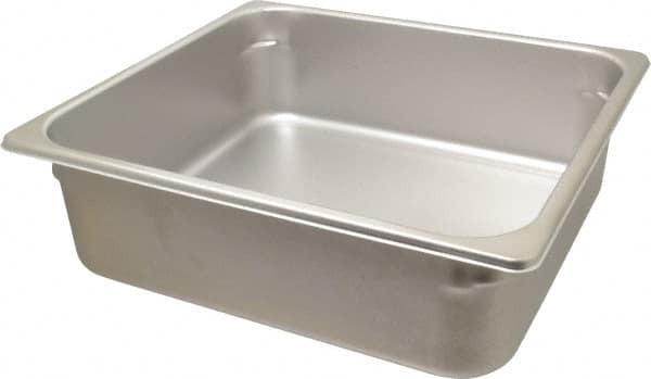 VOLLRATH - Rectangular, Chrome Stainless Steel Food Pan - 4" High x 12.8" Wide x 13.9" Long - Strong Tooling