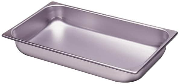 VOLLRATH - Rectangular, Chrome Stainless Steel Food Pan - 4" High x 12.8" Wide x 20.8" Long - Strong Tooling