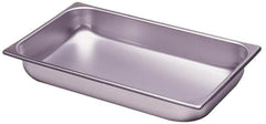 VOLLRATH - Rectangular, Chrome Stainless Steel Food Pan - 6" High x 12.8" Wide x 20.8" Long - Strong Tooling