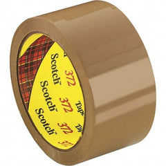 3M - 2" x 55 Yd Natural (Color) Rubber Adhesive Sealing Tape - Polypropylene Film Backing, 2.2 mil Thick, 52 Lb Tensile Strength, Series 372 - Strong Tooling