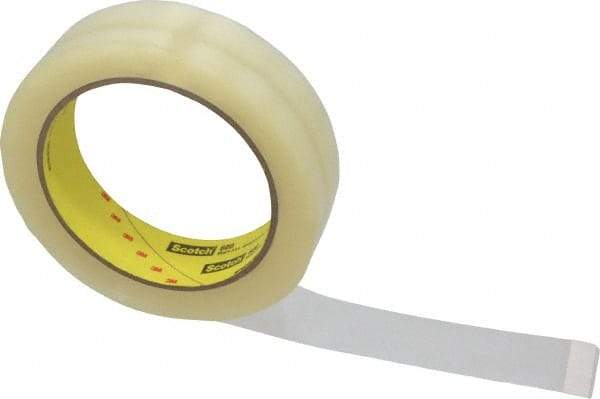 3M - 1" x 72 Yd Clear Acrylic Adhesive Packaging Tape - Vinyl Backing, 2.3 mil Thick, 28 Lb Tensile Strength, Series 600 - Strong Tooling