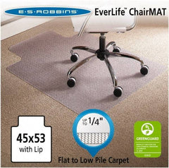 ES Robbins - 53" Long x 45" Wide, Chair Mat - Single Lip, Beveled Edge Style - Strong Tooling