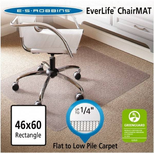 ES Robbins - 60" Long x 46" Wide, Chair Mat - Rectangular, Beveled Edge Style - Strong Tooling