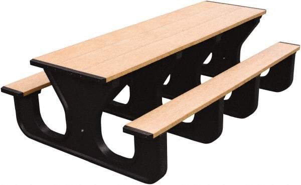 Vestil - 60" Long x 96" Wide x 30-1/2" High Stationary Rectangular Activity/Utility Table - Cedar & Black, Plastic - Strong Tooling